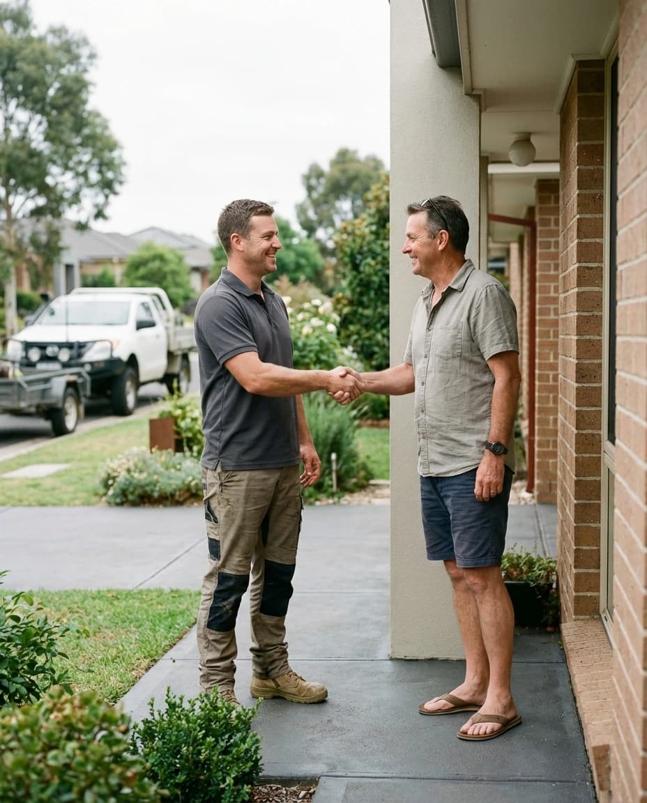 Celebrating a won deal with customer